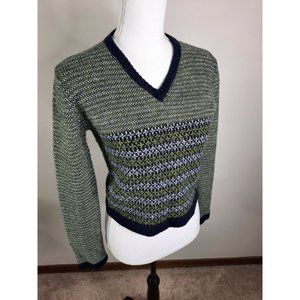 S3C Espirit Cropped V Neck Sweater Vtg 90s Medium